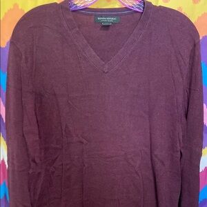 Banana Republic V-Neck Burgundy Sweater